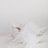 MÉDUSE EN PLUME BLANCHE