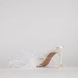 MÉDUSE EN PLUME BLANCHE