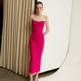 MONIQUE SENZA SPALLINE IN ROSA SCURO