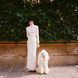 ÂGNES MAXI EN BLANC COQUILLE