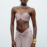 JASMINE SKIRT IN DEEP TAUPE