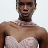 JASMINE SKIRT IN DEEP TAUPE