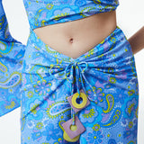 JANIS J. ONE SHOULDER DRESS IN BENIRRAS AZUL