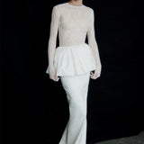 GALINA SKIRT IN PEARL DROP