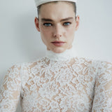 ROBE MINI PEPLUM CATROUX EN DENTELLE DE CHANTILLY