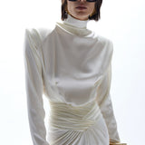 ÂGNES MAXI EN BLANC COQUILLE