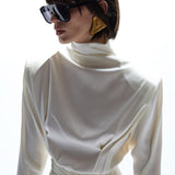 ÂGNES MAXI EN BLANC COQUILLE