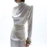 ÂGNES MAXI EN BLANC COQUILLE