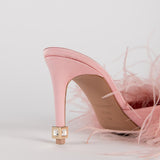 MÉDUSE EN PLUME ROSE