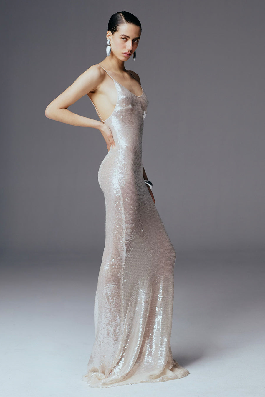 new arrivals sequin dress GWYNETH IN LILY WHITE THE NEW ARRIVALS