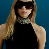 HEMINGWAY PEPLUM TOP IN IMPÉRIAL NOIR