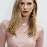 CATROUX TOP IN ROSE SMOKE