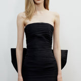 LINA DRESS IN BLACK OYSTER