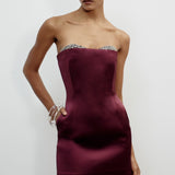 NOÉLIE STRAPLESS MINI IN BLOOD MOON