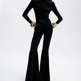 PANTALON JAGGER EN PANTHÈRE NOIRE