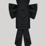 LINA DRESS IN BLACK OYSTER