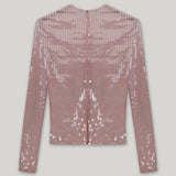 CATROUX TOP IN ROSE SMOKE