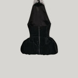 HEMINGWAY PEPLUM TOP IN IMPÉRIAL NOIR