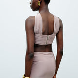 SAMSARA TOP IN DEEP TAUPE