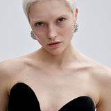 ROBE PEPLUM LIA EN NOIR IMPÉRIAL