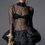 GALINA MINI GONNA IN NERO OSSIDIANA