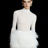 JUPE CAMILLE EN MUSTANG BLANCHE