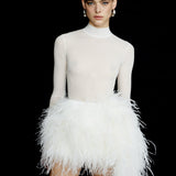 JUPE CAMILLE EN MUSTANG BLANCHE