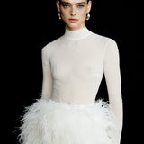 JUPE CAMILLE EN MUSTANG BLANCHE