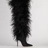 ILKYAZ BOOTS IN BLACK FEATHER