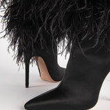 ILKYAZ BOOTS IN BLACK FEATHER