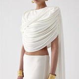 KHARA TOP IN MARBLE WHITE