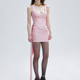 MANU MINI TRAIN DRESS IN ROSE RENAISSANCE